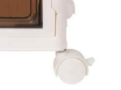 Aufbewahrungsbox faltbar mit Rollen 6er Set weiss/braun