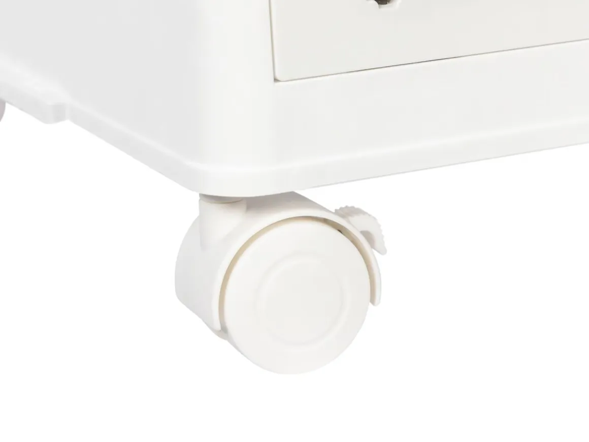 Aufbewahrungsbox faltbar mit Rollen 3er Set weiss/braun