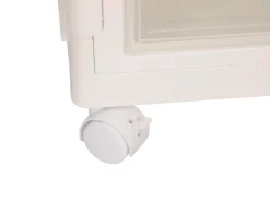 Aufbewahrungsbox faltbar mit Rollen 3er Set beige