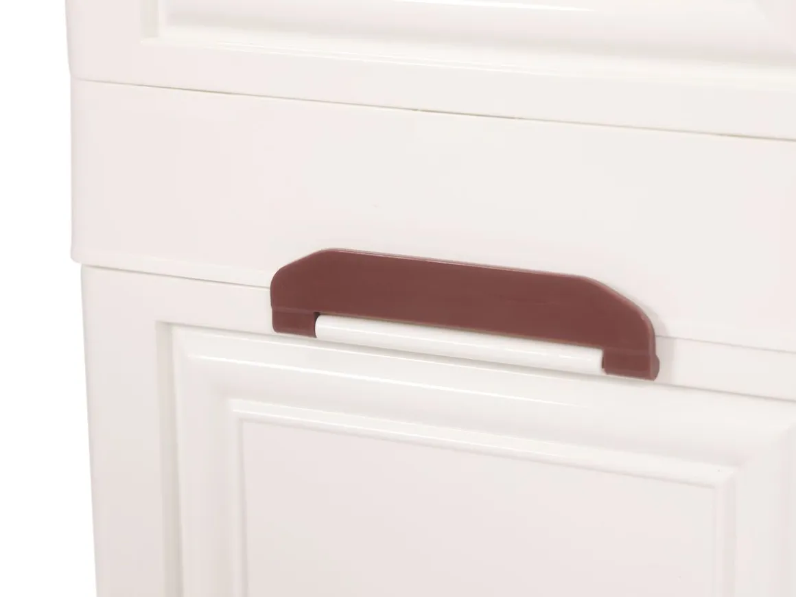 Aufbewahrungsbox faltbar mit Rollen 3er Set beige