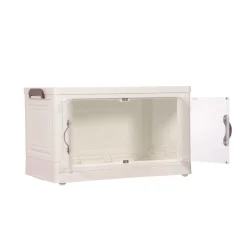 Aufbewahrungsbox faltbar 48 x 30 x 29 cm beige