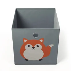 Aufbewahrungsbox Fuchs 33 x 33 cm 2er Set grau