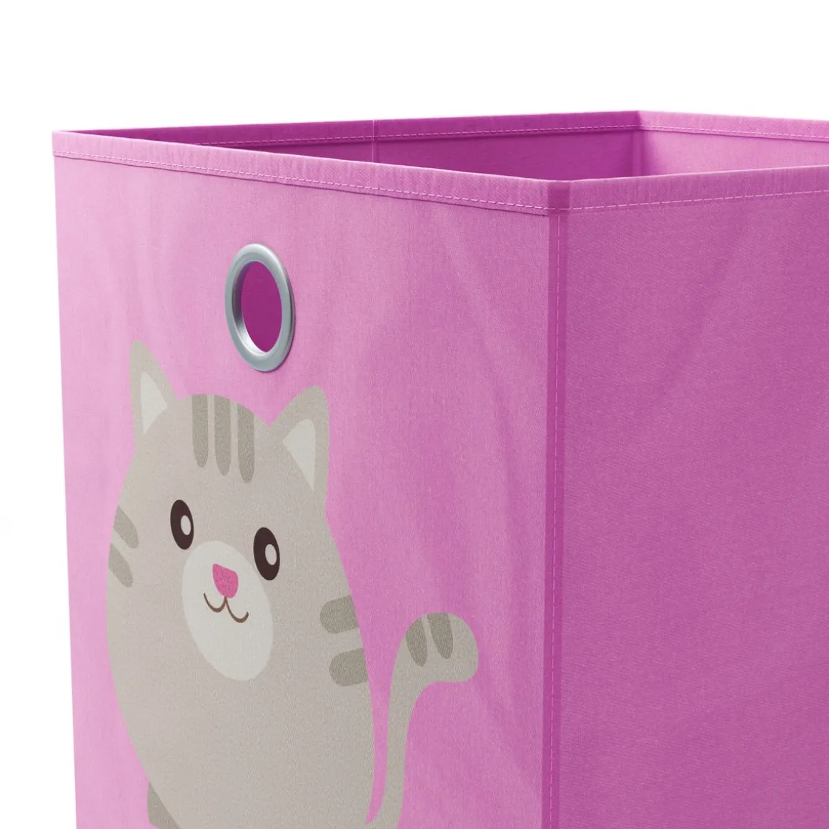 Aufbewahrungsbox Katze 33 x 33 cm 2er Set pink