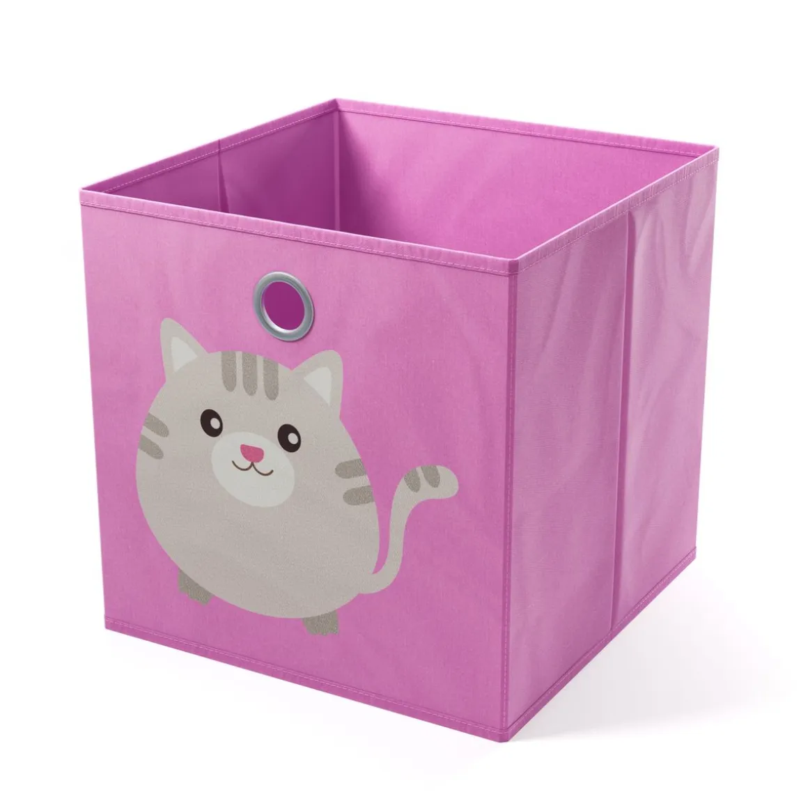 Aufbewahrungsbox Katze 33 x 33 cm 2er Set pink