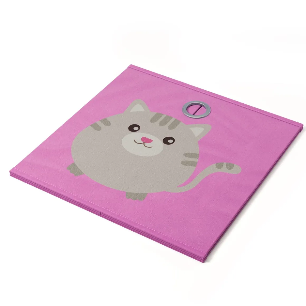 Aufbewahrungsbox Katze 33 x 33 cm 2er Set pink