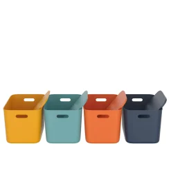 Aufbewahrungsbox mit Deckel Set 26 x 18 x 16 cm 8-teilig bunt