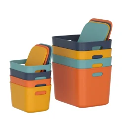 Aufbewahrungsbox mit Deckel Set 8-teilig bunt