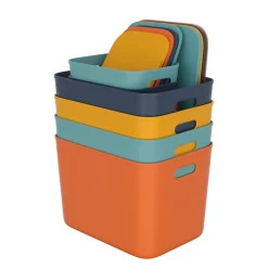 Aufbewahrungsbox mit Deckel Set 8-teilig bunt