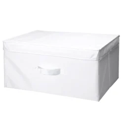 Aufbewahrungsbox mit Deckel 44 x 33 x 21 cm weiss