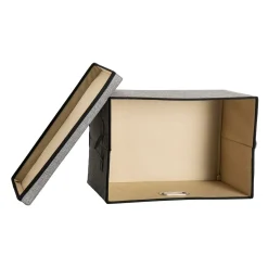 Aufbewahrungsbox mit Deckel BERTA 43 x 30 x 30 cm 5er Set grau