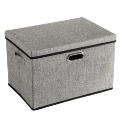 Aufbewahrungsbox mit Deckel BERTA 43 x 30 x 30 cm 5er Set grau