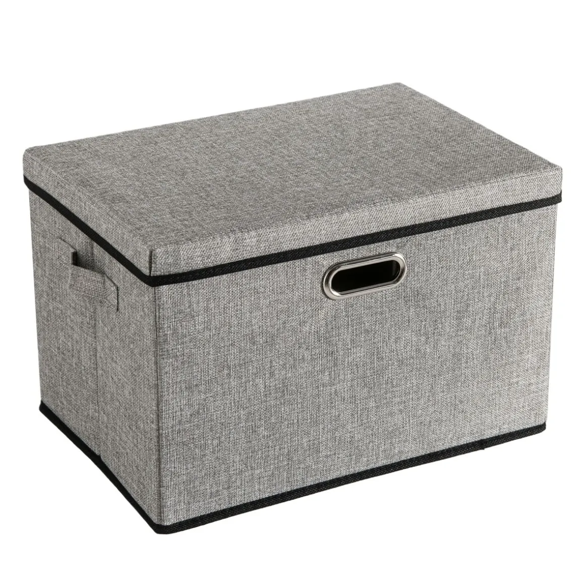 Aufbewahrungsbox mit Deckel BERTA 43 x 30 x 30 cm 5er Set grau