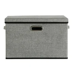 Aufbewahrungsbox mit Deckel BERTA 43 x 30 x 30 cm 5er Set grau
