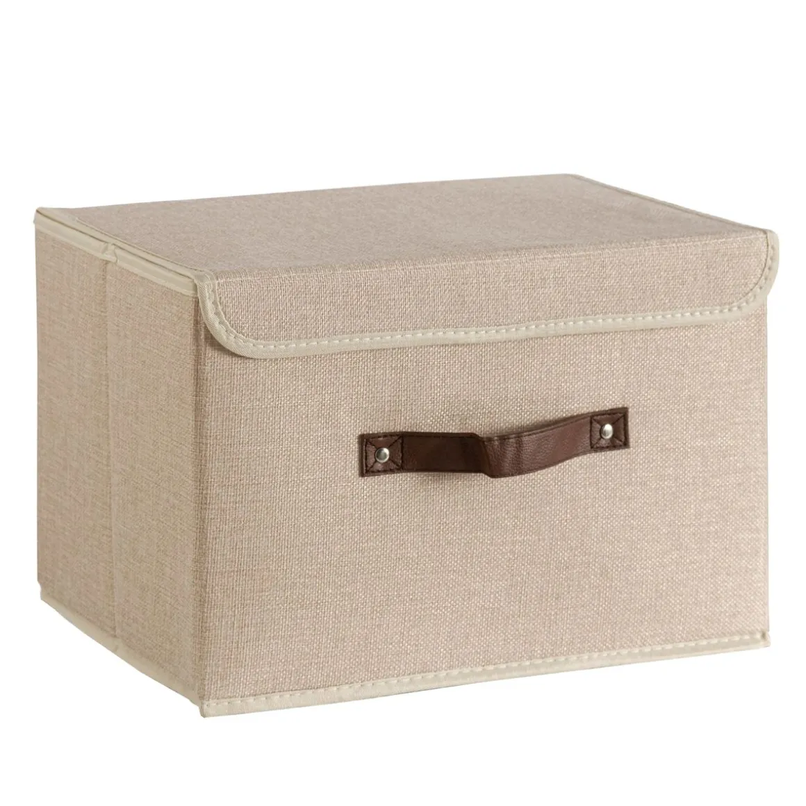 Aufbewahrungsbox mit Deckel FLORIES 38 x 25 x 25 cm 5er Set beige