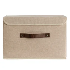 Aufbewahrungsbox mit Deckel FLORIES 38 x 25 x 25 cm 5er Set beige