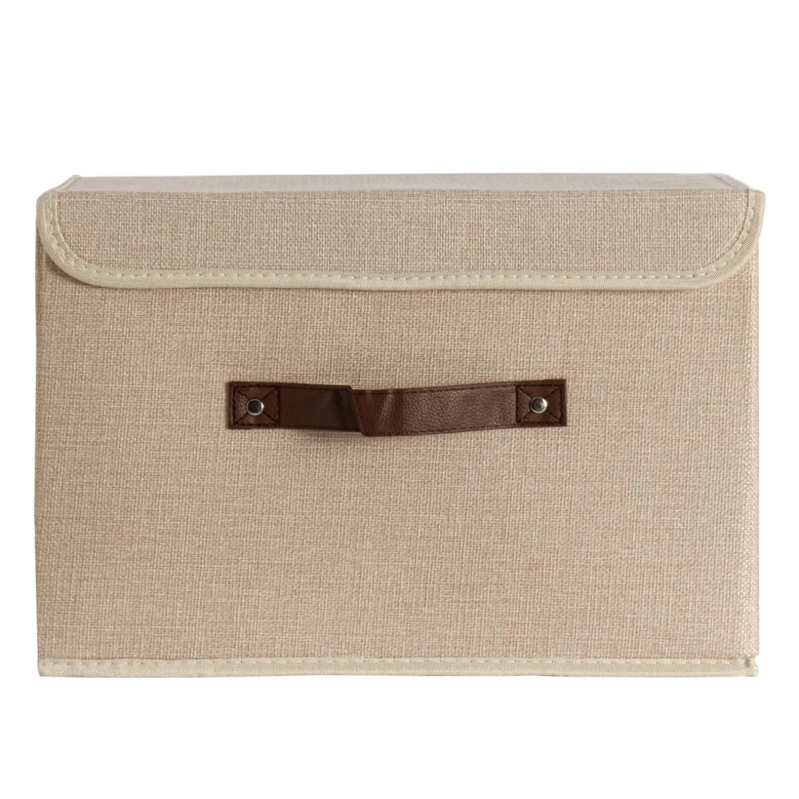 Aufbewahrungsbox mit Deckel FLORIES 38 x 25 x 25 cm 5er Set beige