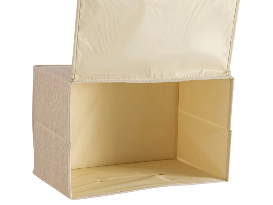 Aufbewahrungsbox mit Deckel FLORIES 38 x 25 x 25 cm 5er Set beige