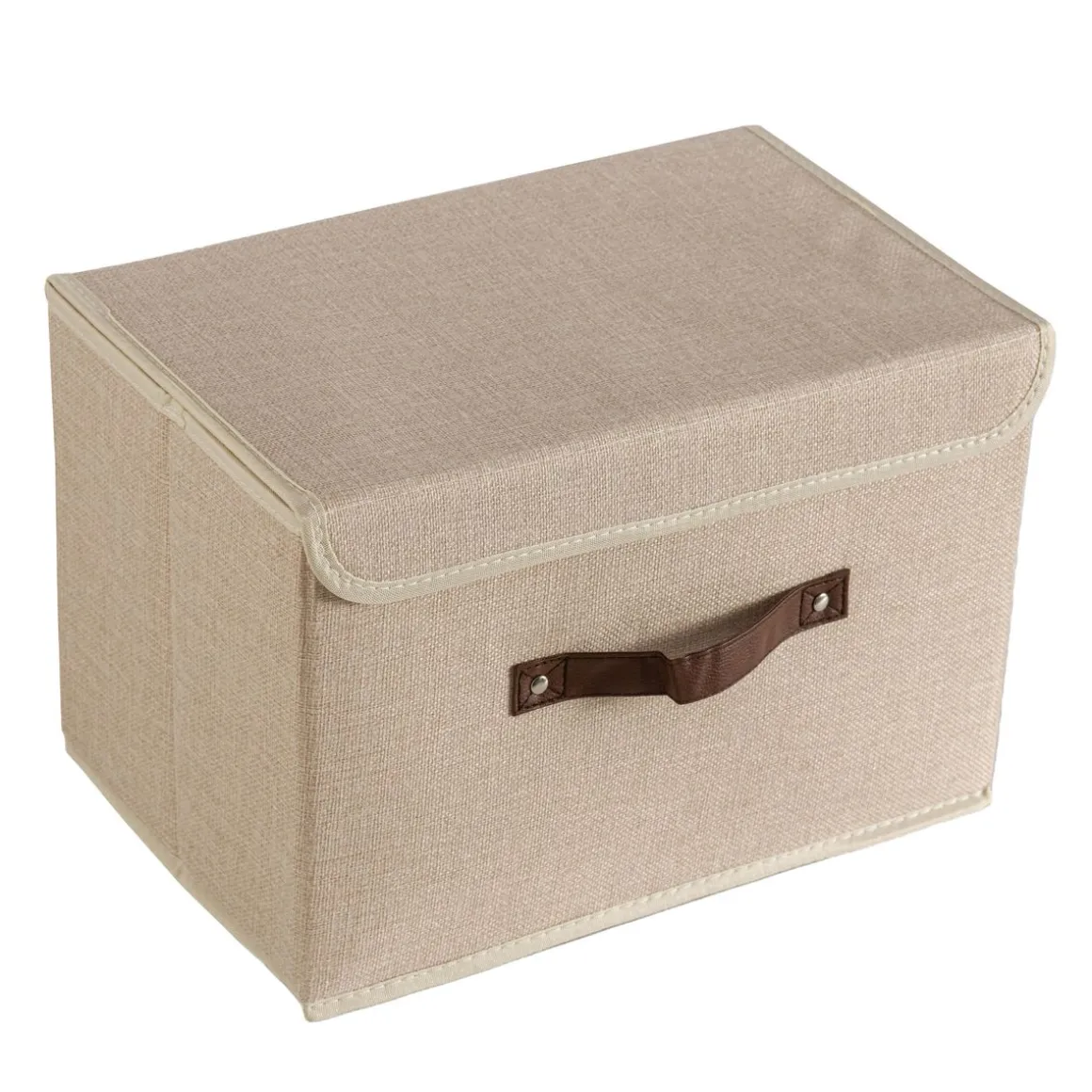 Aufbewahrungsbox mit Deckel FLORIES 38 x 25 x 25 cm 5er Set beige