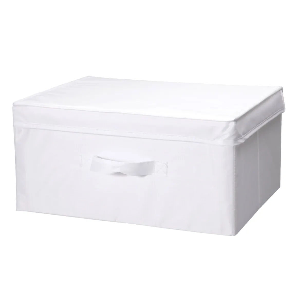 Aufbewahrungsbox mit Deckel 38 x 29 x 18 cm weiss