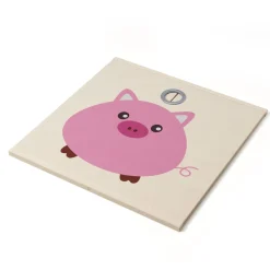 Aufbewahrungsbox Schwein 33 x 33 cm 2er Set beige