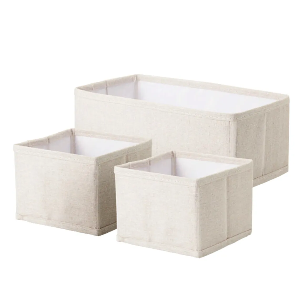 Aufbewahrungsbox Set 3-teilig weiss