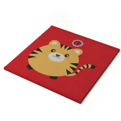 Aufbewahrungsbox Tiger 33 x 33 cm 2er Set rot