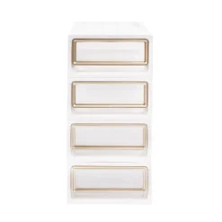 Aufbewahrungsbox 28 x 19 x 10 cm 4er Set weiss