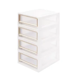 Aufbewahrungsbox 28 x 19 x 10 cm 4er Set weiss
