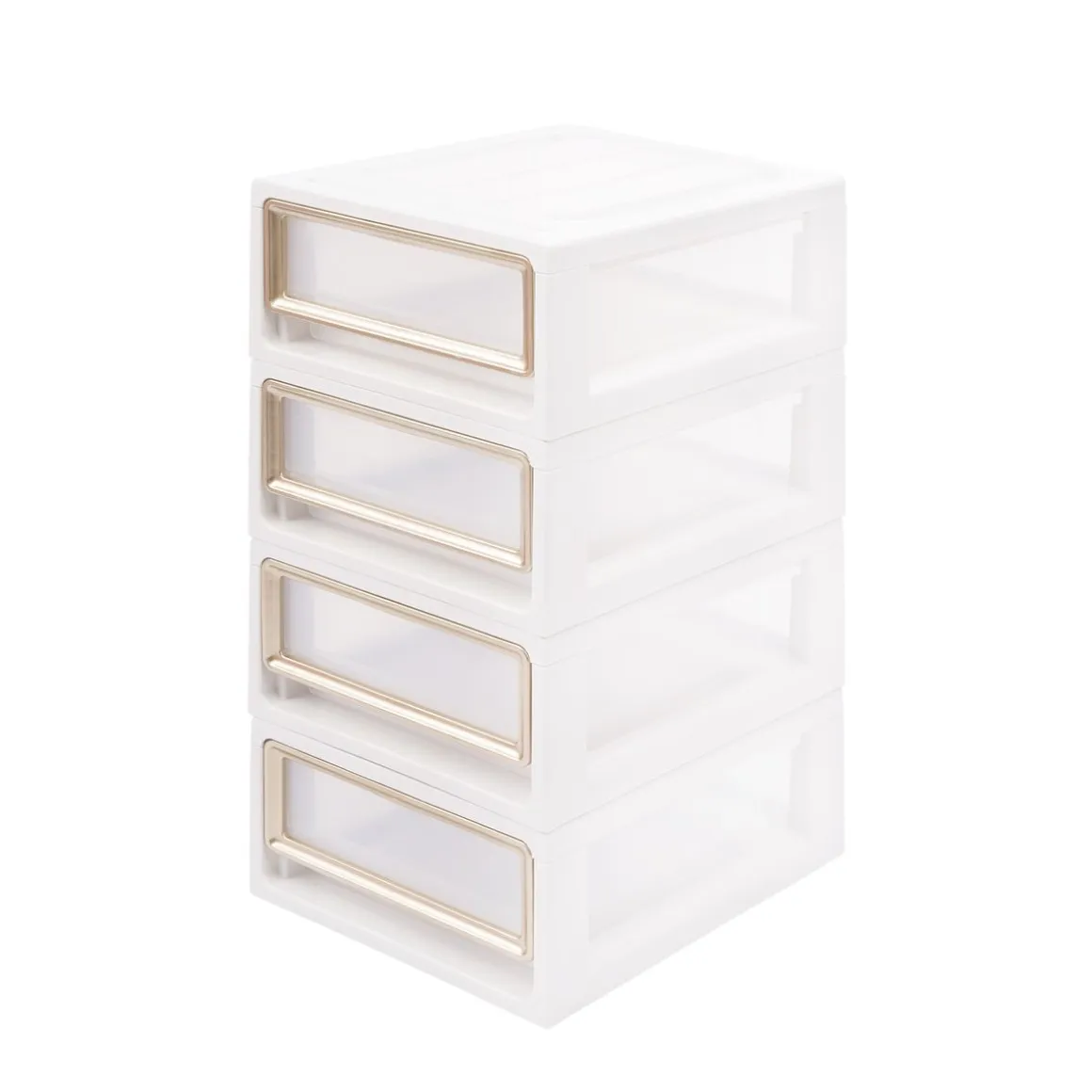 Aufbewahrungsbox 28 x 19 x 10 cm 4er Set weiss