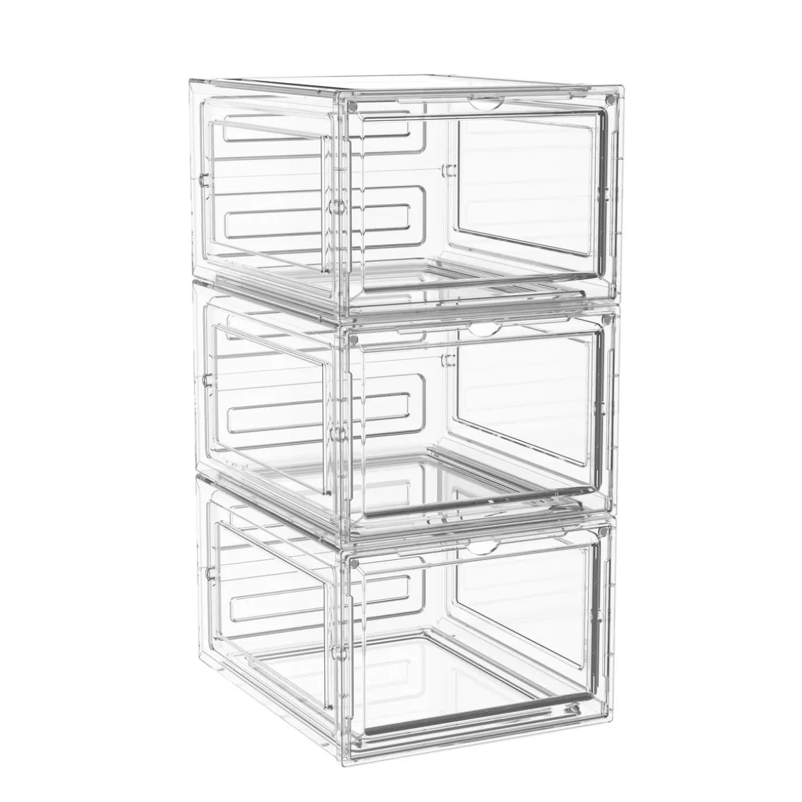 Aufbewahrungsbox 34 x 27 x 19 cm 3er Set transparent