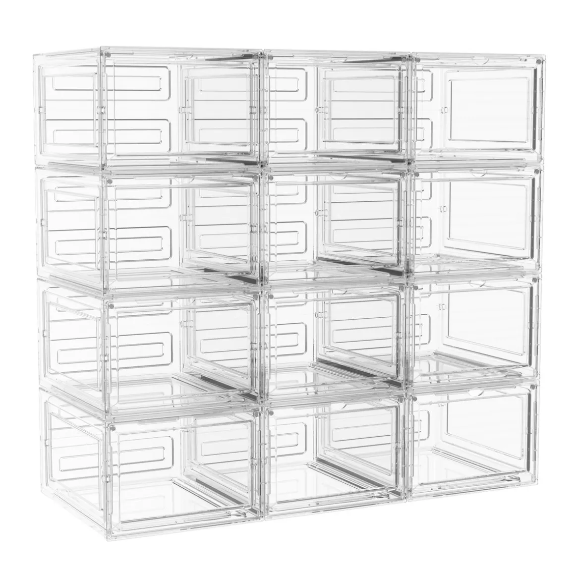 Aufbewahrungsbox 34 x 27 x 19 cm 12er Set transparent