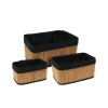 Aufbewahrungskorb Bambus Set 3-teilig natur/schwarz
