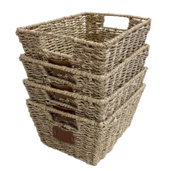 Aufbewahrungskorb CONGO 30 x 22 x 15 cm 4er Set braun