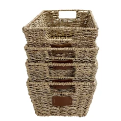 Aufbewahrungskorb CONGO 30 x 22 x 15 cm 4er Set braun