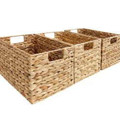 Aufbewahrungskorb NILE 32 x 23 x 19 cm 3er Set braun