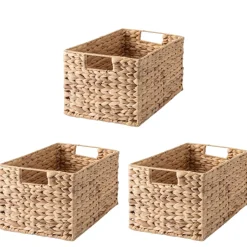 Aufbewahrungskorb NILE 32 x 23 x 19 cm 3er Set braun