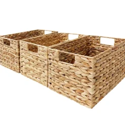 Aufbewahrungskorb NILE 32 x 23 x 19 cm 3er Set braun