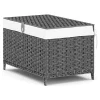 Aufbewahrungskorb Rattan mit Deckel 160L grau