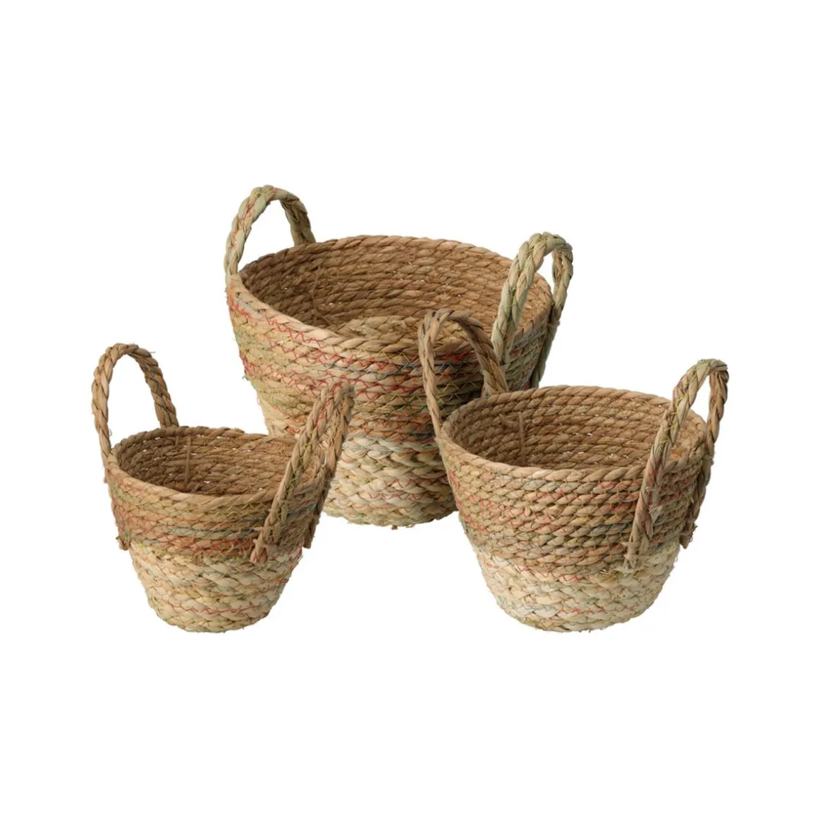 Aufbewahrungskorb Seegras Set 3-teilig natur