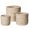 Aufbewahrungskorb Set rund 3-teilig beige