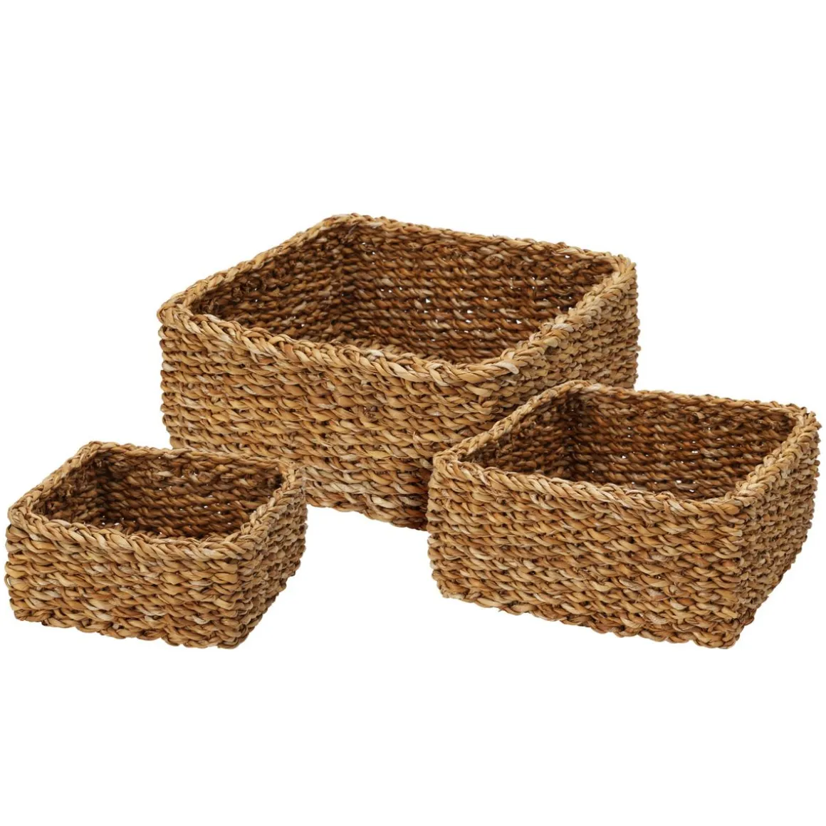 Aufbewahrungskorb Set 3-teilig braun