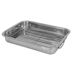Auflaufform Edelstahl 37 x 28 x 6 cm silber