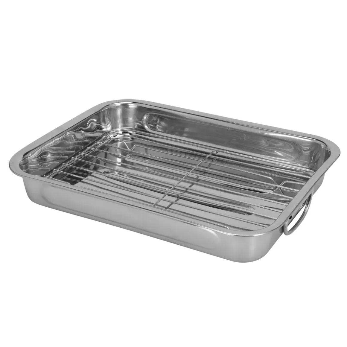 Auflaufform Edelstahl 37 x 28 x 6 cm silber