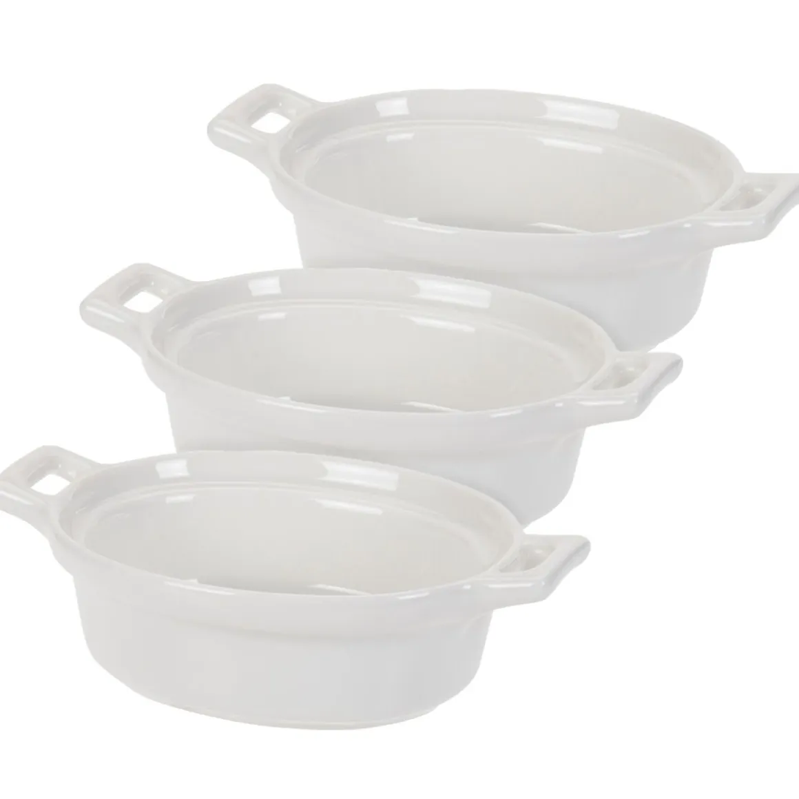 Auflaufform Set Porzellan 3-teilig