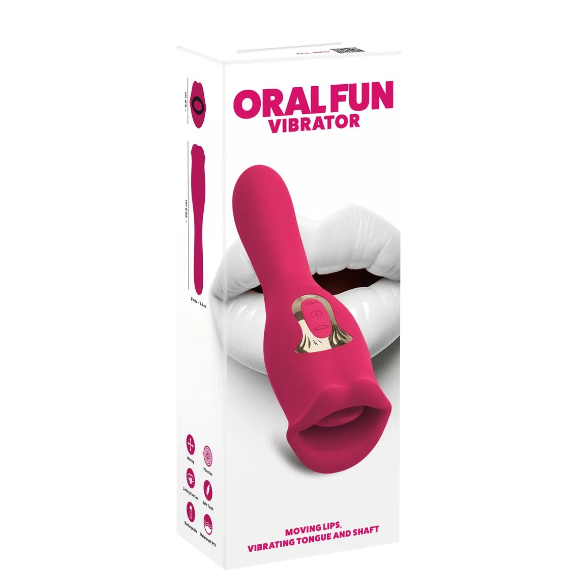 Auflegevibrator Oral Fun mit beweglichen Lippen