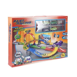 Autorennbahn Spielset 24-teilig bunt