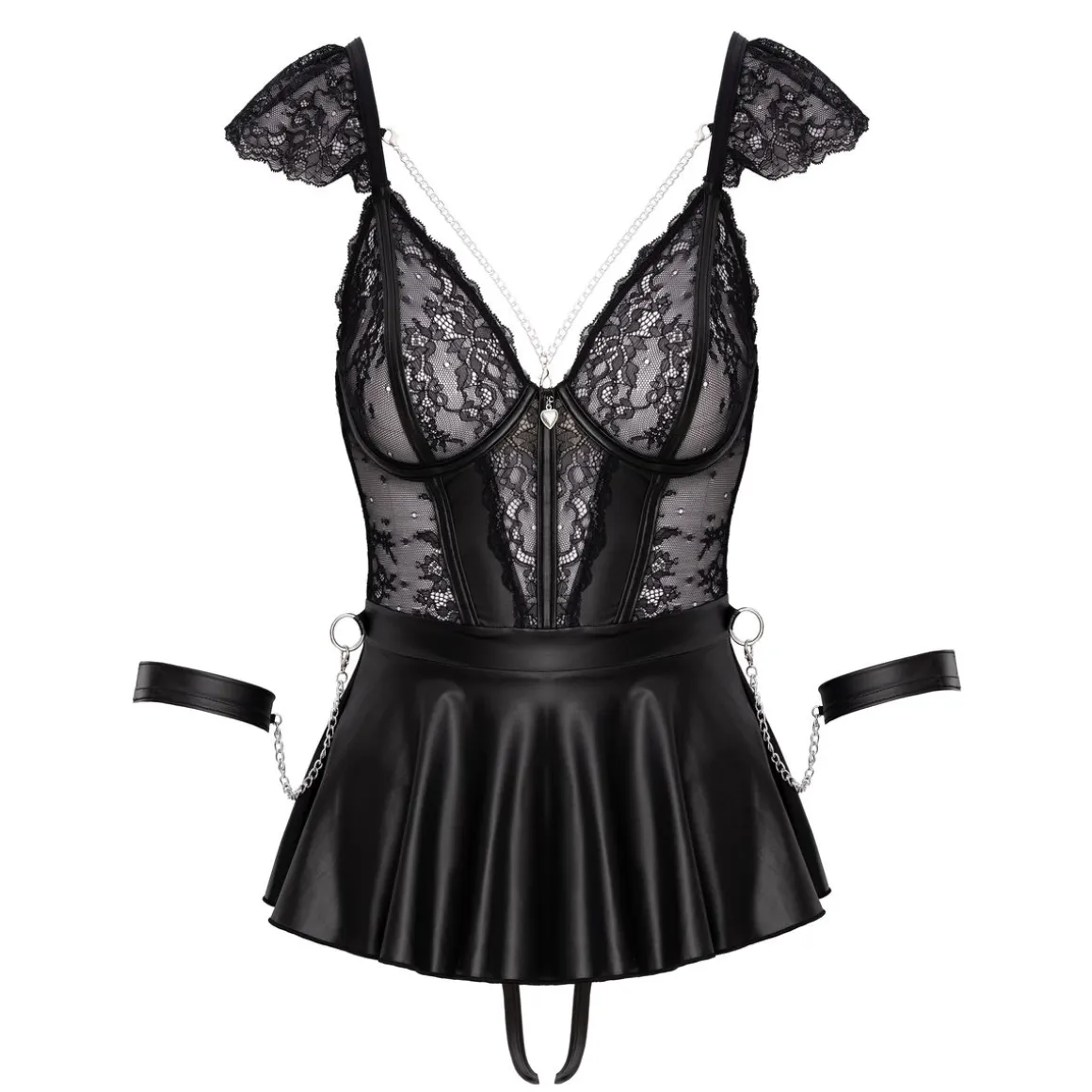 Babydoll Bondage Grösse L schwarz