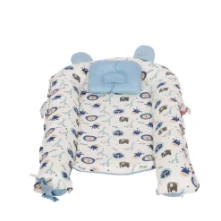 Babynest 90 x 50 x 12 cm blau
