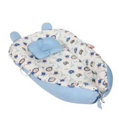 Babynest 90 x 50 x 12 cm blau