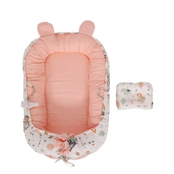 Babynest 90 x 50 x 12 cm rosa